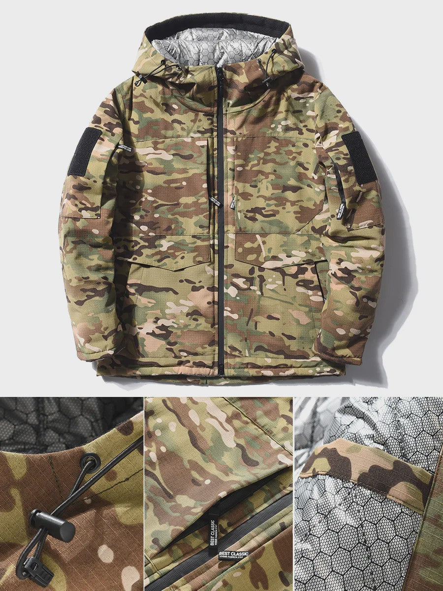Warme Heren Parka Winterjas - Thermisch, Camouflage & Tactisch