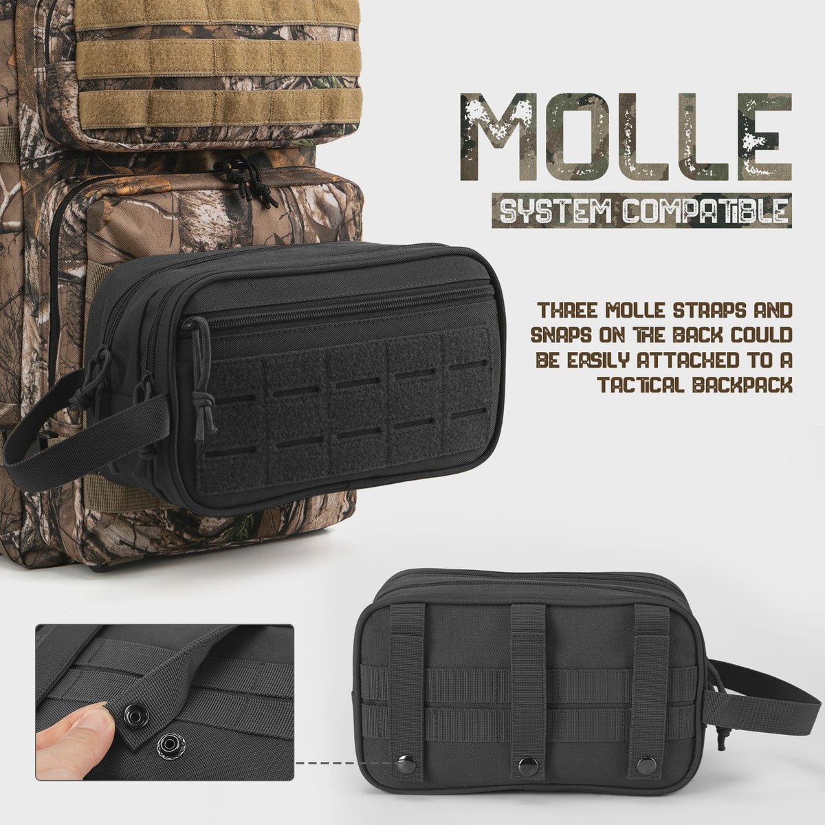 Tactische Toilet Tassen Organizer Heren - Waterafstotend & MOLLE Compatibel