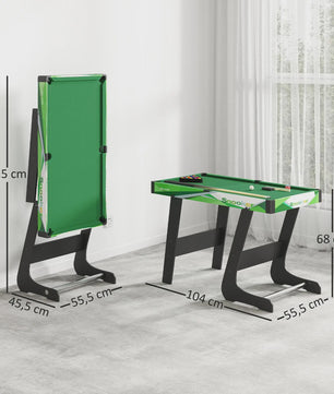 Opvouwbare Pooltafel 104cm Groen - Compleet met Accessoires