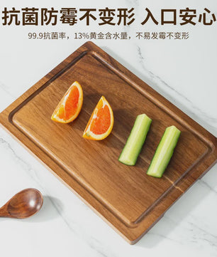 Houten Snijplank Set - Beech & Walnut - Keukenblok voor Vlees, Kaas & Groenten