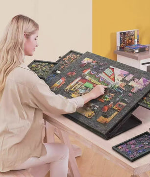 Puzzelbord met 6 Lades - Draagbare Non-Slip Organizer voor 1000 Stukjes