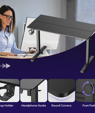 Elektrisch Verstelbaar Bureau met Geheugenfunctie - Ergonomisch Thuiswerk Bureau