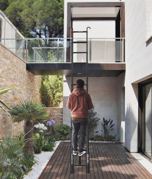 6.2M Telescopische Ladder met Haken - Aluminium, Inklapbaar, 150kg EN131