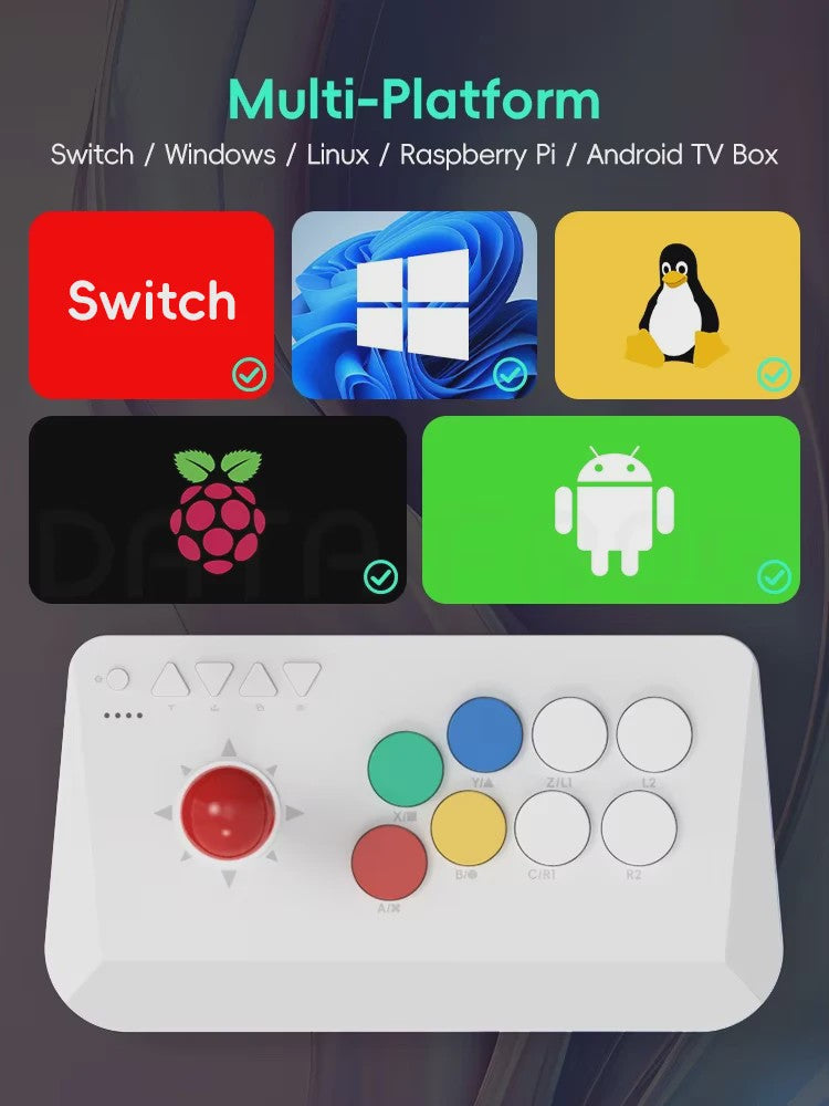 DATA FROG Y5A Arcade Fight Stick: Draadloze & Bedrade Controller voor Switch en PC