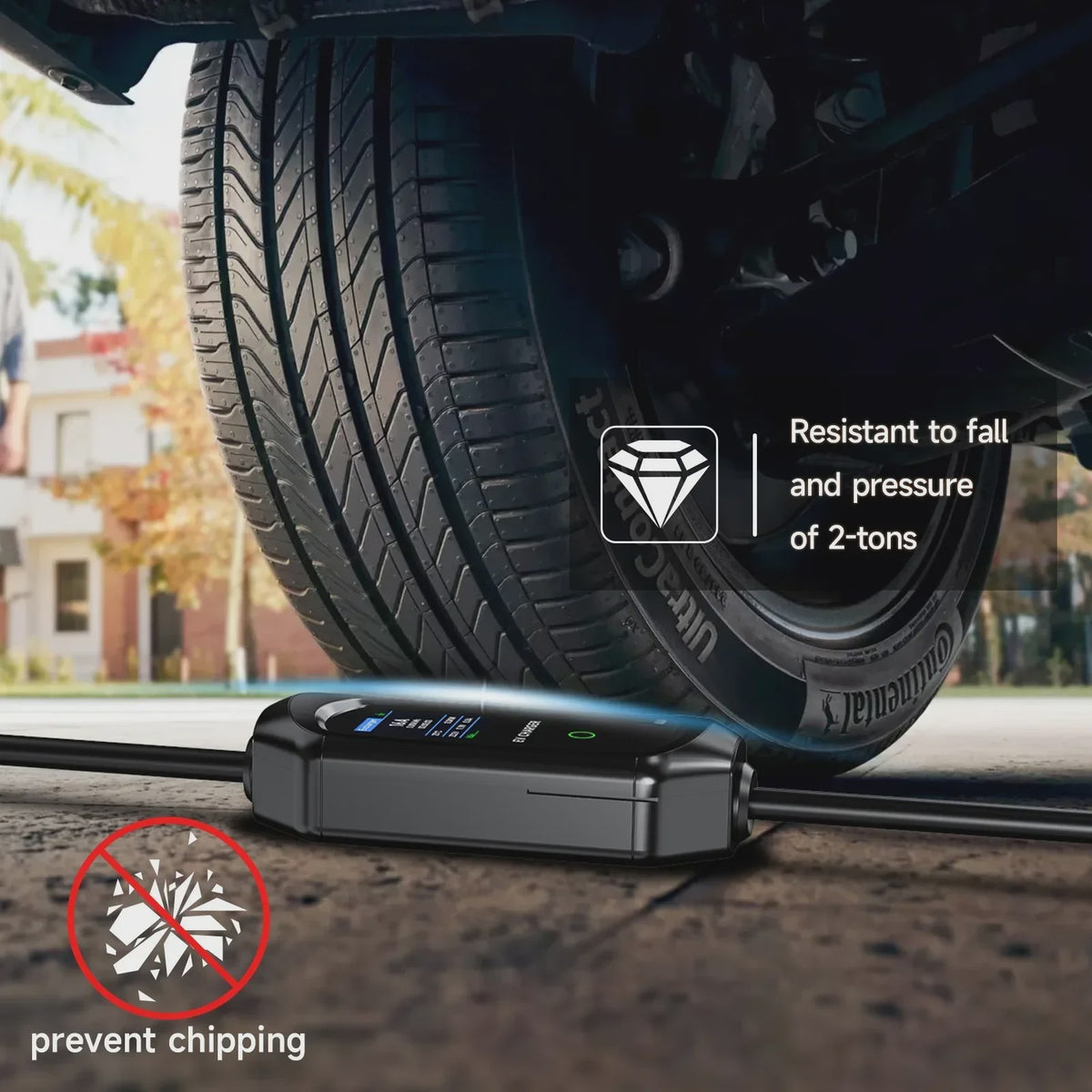 Draagbare EV Charger 3.5/7KW Type 2, 16A Snel Laadkabel met WiFi & APP Controle