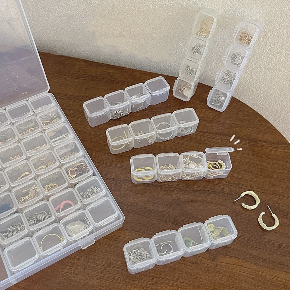 Opbergdoos 28 Vakjes - Verstelbaar, Ideaal voor Sieraden, Knutselspullen & Diamant Painting