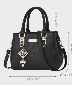 Luxe Leerlook Handtas Dames met Grote Capaciteit en Afneembare Schouderband