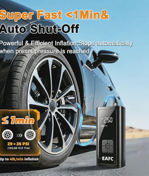 Draadloze Digitale Bandenpomp 4000mAh - Auto, Motor, Fiets & Ballen - Met LED & SOS Functie