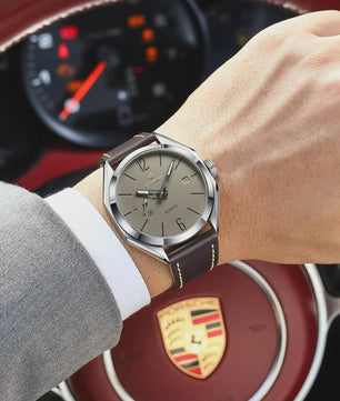 POEDAGAR Herenhorloge Leer - Zakelijk & Casual Kwarts Horloge met Datum & Waterdicht
