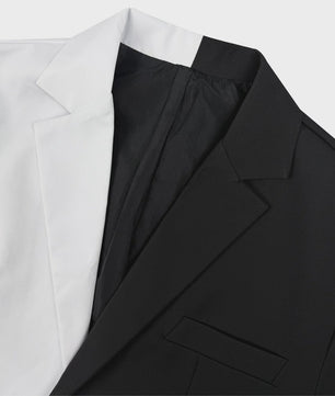 Two-Face Cosplay Kostuum: Zwart-Wit Pak voor Heren - Halloween & Feest