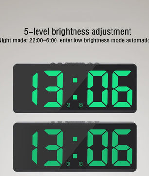 Digitale Wekker met Spraakbediening, Temperatuurweergave en Nachtmodus