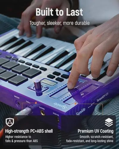 Synido Tempokey K25 USB MIDI Keyboard Controller met Drum Pads en OLED Scherm