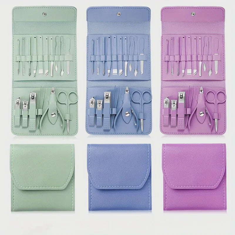 Professionele 16-delige Manicure & Pedicure Set met Reisetui