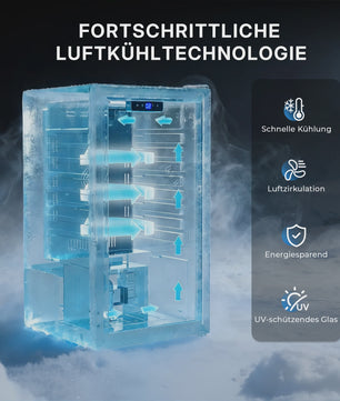 89L Drankenkoelkast met No Frost, Dubbel Glas & Omkeerde Deur - Energieklasse B