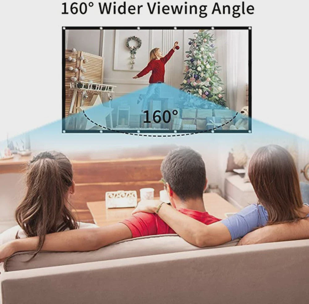Opvouwbaar Projectiescherm 60-150 Inch 16:9 - Full HD, 2K, 4K - Binnen & Buiten Gebruik