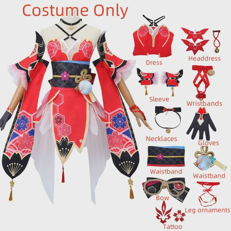 Honkai Star Rail Sparkle Cosplay Kostuum Set - Compleet met Pruik & Masker voor Dames