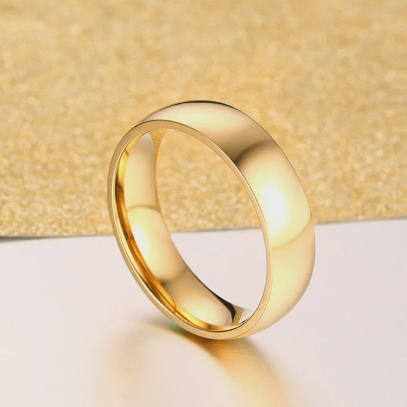 Gouden RVS Trouwring & Verlovingsring - Unisex - Maten 4-15