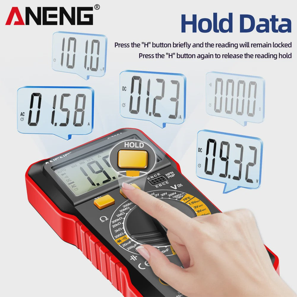 ANENG SZ304 Digitale Multimeter: Hoge Precisie AC/DC Spanning, Stroom, Weerstand & NCV Tester