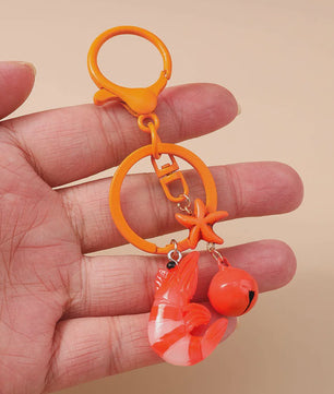 Schattige Garnalen Sleutelhanger - 3D Hanger voor Tassen & Sieraden
