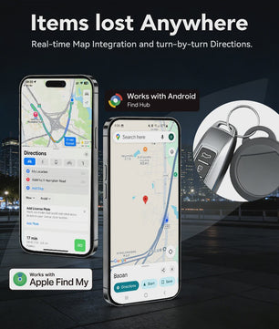 Slimme Tracker met Dubbel Systeem: Vind Alles met Google & Apple Find My