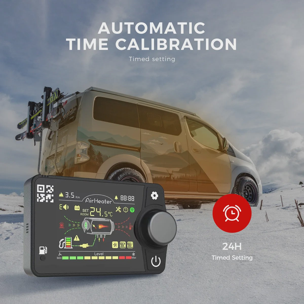 Sunster 8KW Diesel Luchtverwarmer met Bluetooth APP & Afstandsbediening - 12V/24V