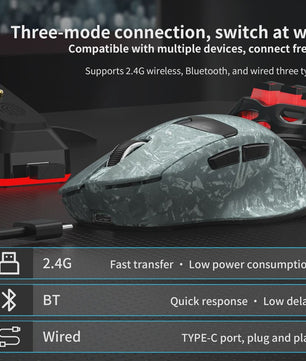 Lenovo Draadloze Gaming Muis: 3 Modi, 35K DPI, Ergonomisch, LED Display & Laadstation