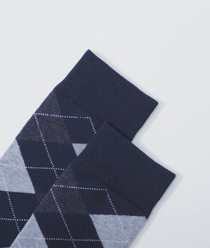 5 Paar Heren Sokken Plus Size - Comfortabel Katoen, Ademend & Stijlvol Argyle/Streep
