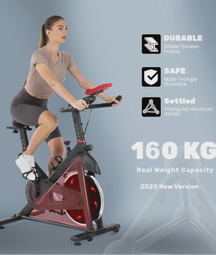 Stationaire Hometrainer met Magneetrem & 10kg Vliegwiel - LCD Display