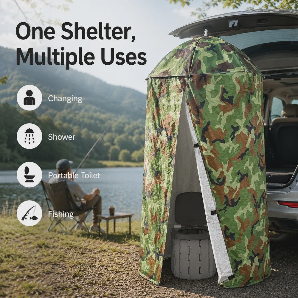 Draagbare Privacy Shelter Tent - Pop-Up Omkleed- en Douchetent voor Camping & Outdoor (77/90cm)