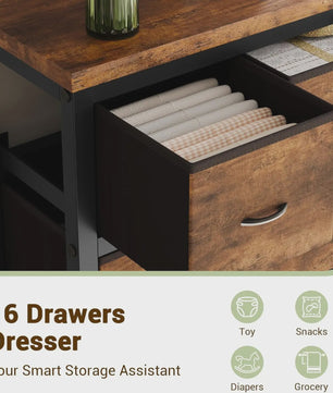 Ladekast met 16 Lades - Hoge Commode Organizer voor Slaapkamer