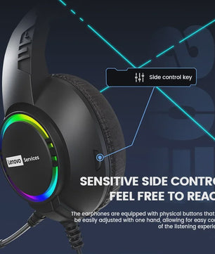Lenovo E08 Gaming Headset: 7.1 Surround Sound, RGB, Microfoon voor PC & Laptop