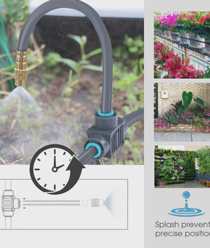 Verstelbare Messing Sproeikop Irrigatieset met Snelkoppeling - Automatische Tuinbesproeiing