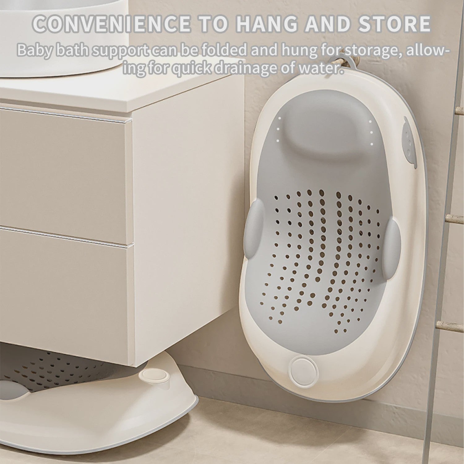 Ergonomische Antislip Babybadsteun - Zacht & Comfortabel voor Baby's tot 6 Maanden