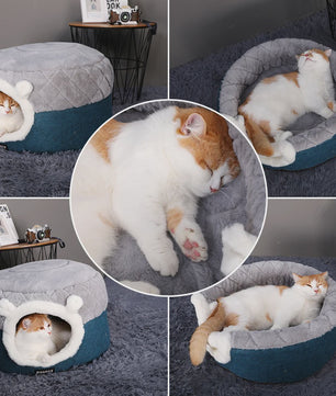 Zachte Pluche Kattenmand & Hondenhok - Warm Winter Nest voor Puppy's en Kittens