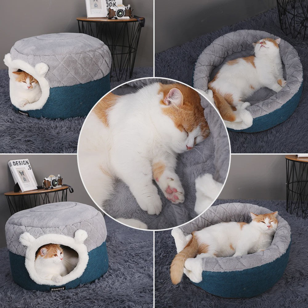 Zachte Pluche Kattenmand & Hondenhok - Warm Winter Nest voor Puppy's en Kittens