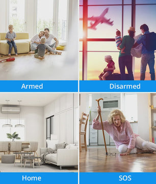 KERUI Slimme WiFi Sirene Alarm - 110dB Luide Luidspreker met Bewegings- en Deur/Raam Sensoren