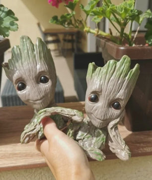 Groot Plantenpot & Decoratief Figuur - Leuke Woondecoratie