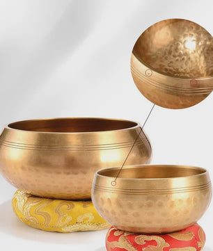 Tibetaanse Handgemaakte Klankschaal van Messing - Voor Yoga, Meditatie & Sound Healing