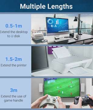 Vention USB 3.0 Verlengsnoer - Snelle Dataoverdracht voor PC, TV, Console & Meer