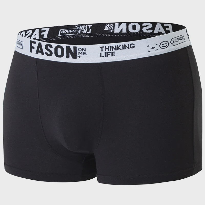 Herenshorts Boxer Briefs 4-Pack - Zwart, Blauw, Grijs - Polyester/Spandex
