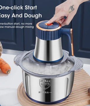 5L RVS Elektrische Vleesmolen & Keukenmachine - Multifunctionele Food Processor