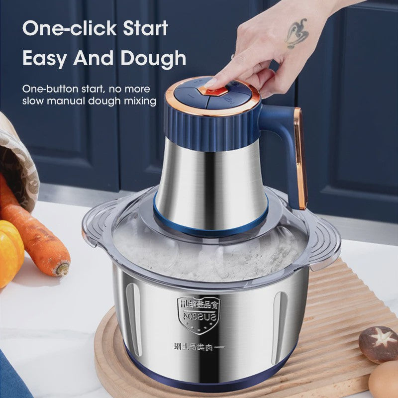 5L RVS Elektrische Vleesmolen & Keukenmachine - Multifunctionele Food Processor