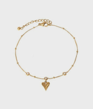 Dames Anklet Hart & Veer | Roestvrij Staal Multi-layer Ketting