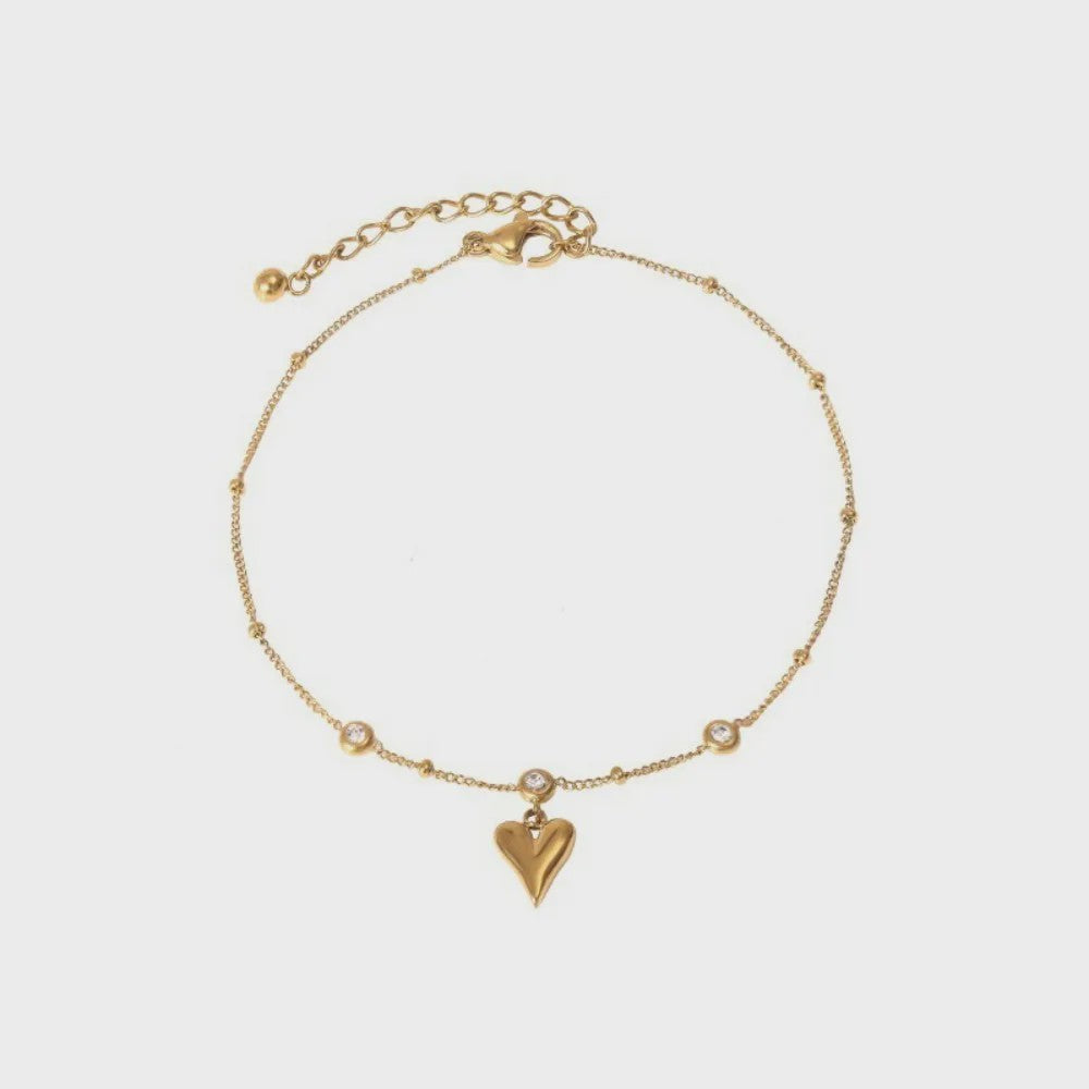 Dames Anklet Hart & Veer | Roestvrij Staal Multi-layer Ketting
