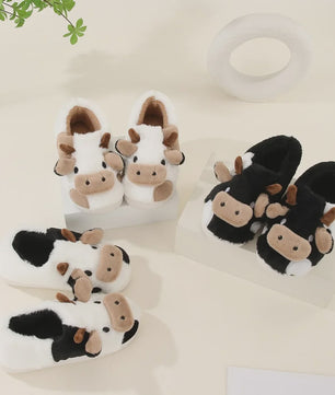Warme Pluche Koe Pantoffels voor Dames & Heren - Comfortabel & Anti-slip