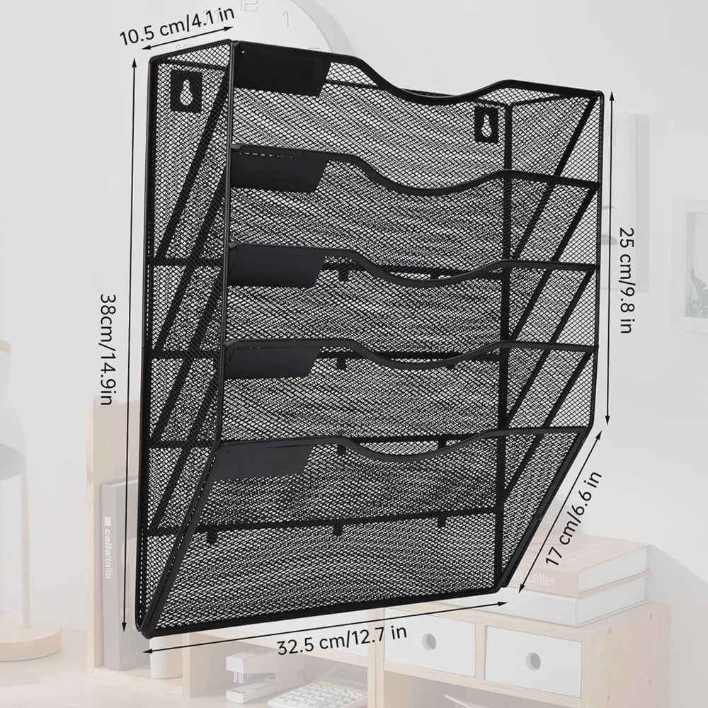 Wandrek Metaal Gaas 5 Vakken - Documenten, Tijdschriften & Brieven Organizer