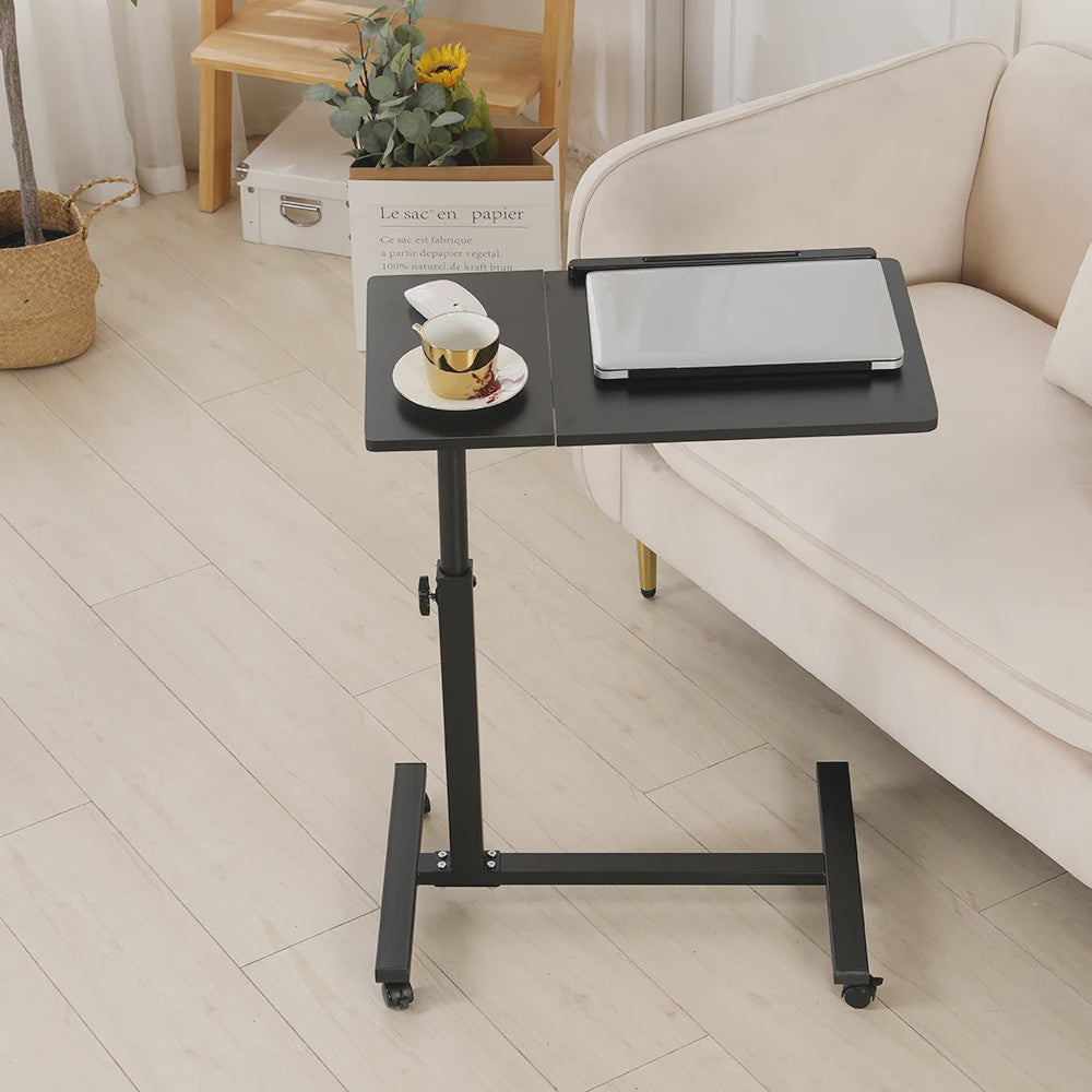 Verstelbare Laptoptafel op Wielen - Inklapbaar & Mobiel Sta-bureau voor Bed en Bank
