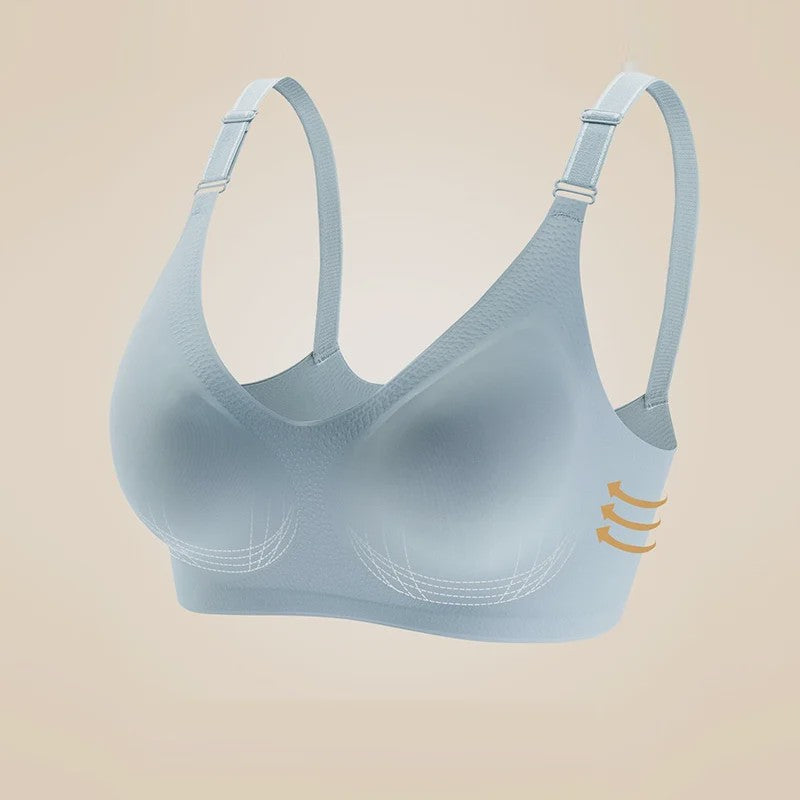 Comfortabele Naadloze Dames Bh - Zacht, Draadloos & Push-Up Effect met Diepe V-hals - Jelly Kleuren