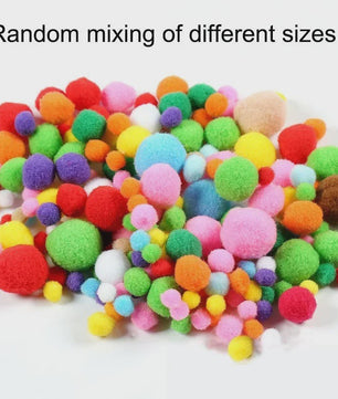 Mix van Zachte Pompoms (8-30mm) voor Knutselen, Decoratie & Speelgoed