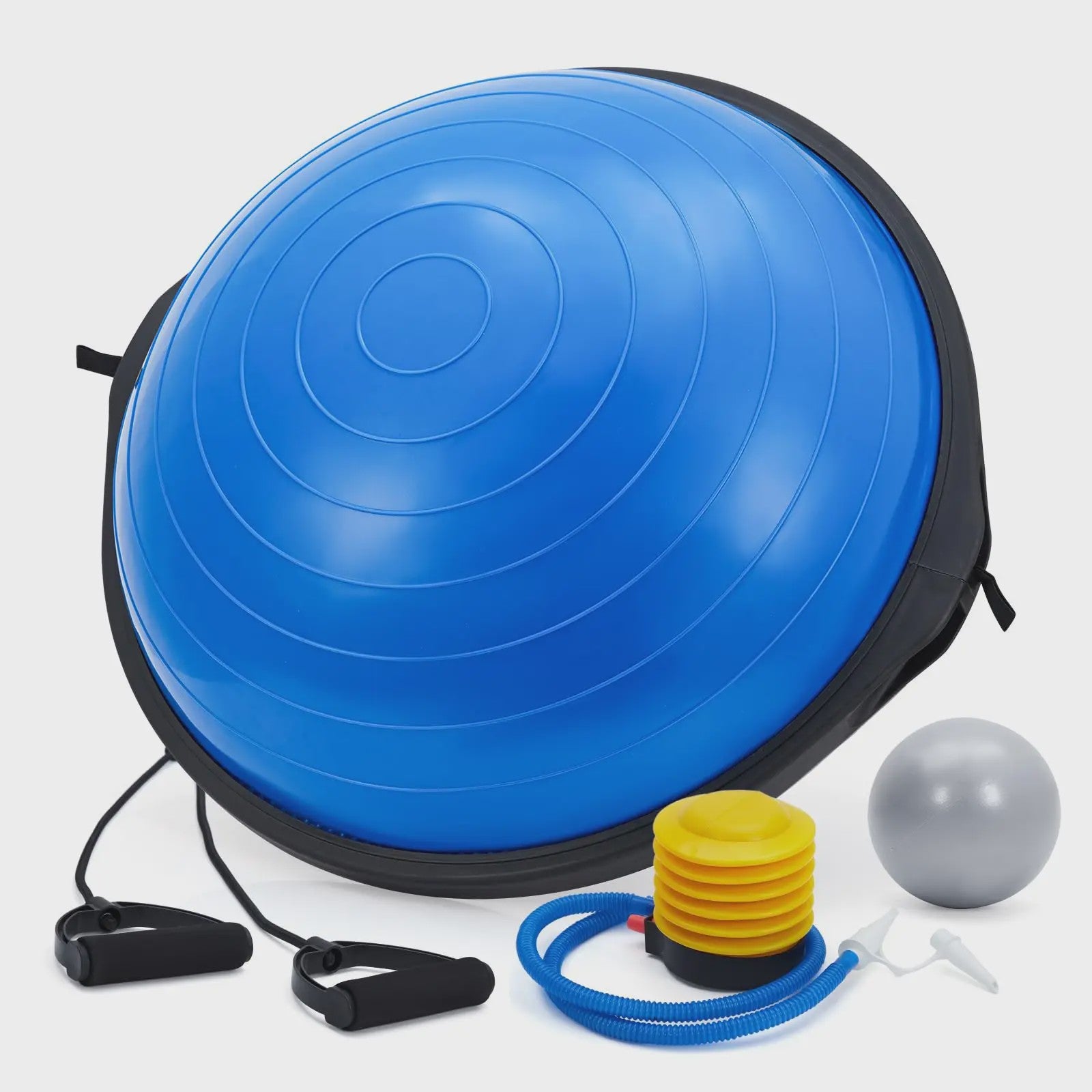 Balance Ball Halve Gymbal met Anti-slip Basis & Weerstandsbanden - 63.5 cm